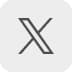 A stylized black “X” representing the social media platform, displayed on a light square background.