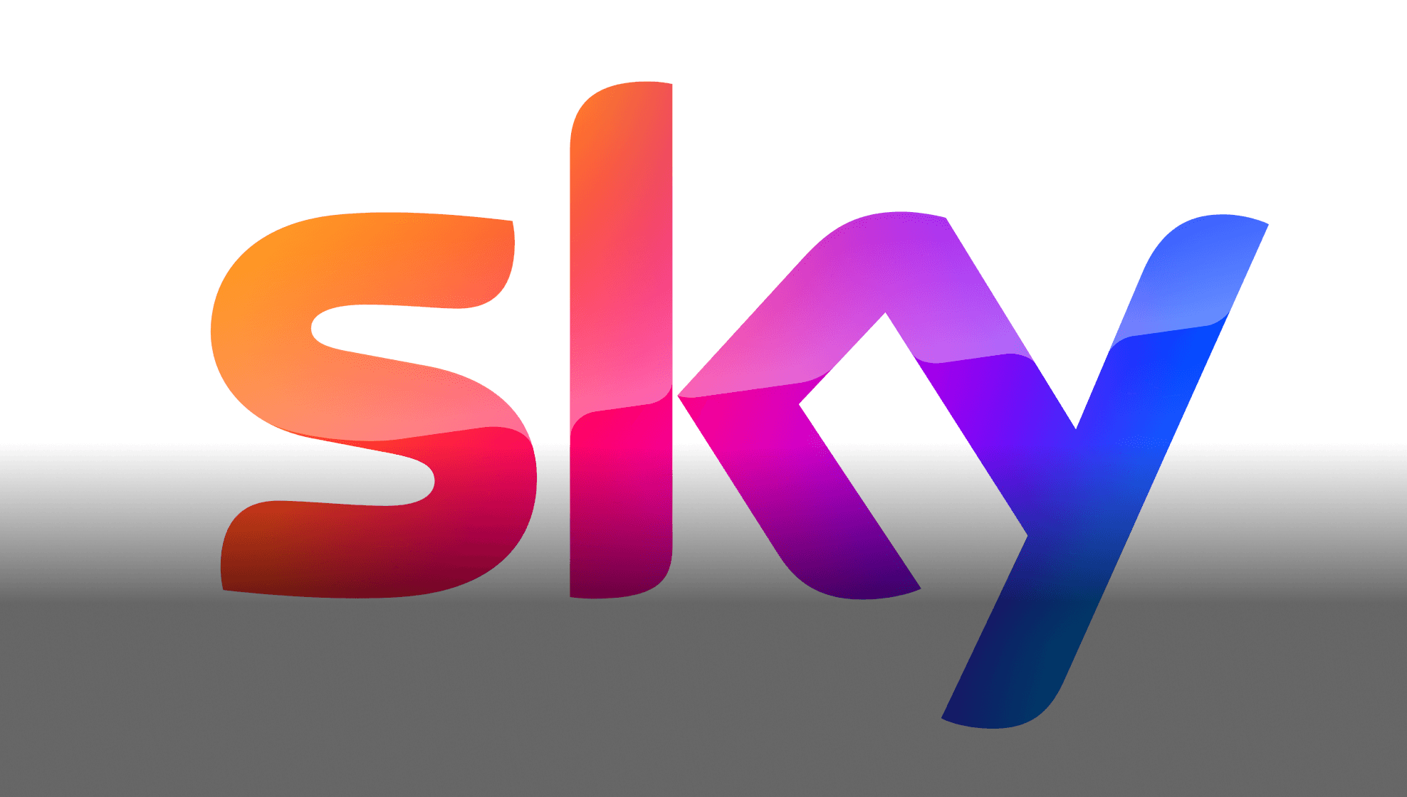 Image of a sky logo in orange, pink, purple and blue