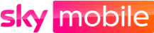 Sky Mobile logo with “sky” in pink and “mobile” in white on a pink-to-orange gradient background.