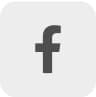 Logo di Facebook in grigio scuro su sfondo quadrato arrotondato grigio chiaro.